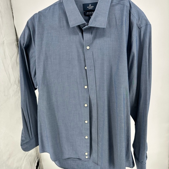 Buttoned Down Other - Buttoned Down Blue Spread Collar Long-Sleeve Dress Shirt